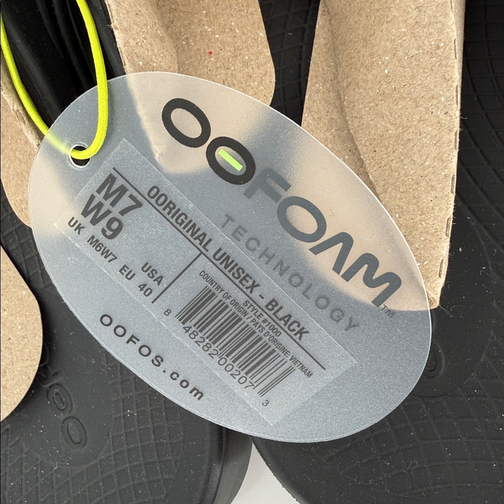 OOFOS Black Women's Sandals Size 9 - Picture 11 of 13